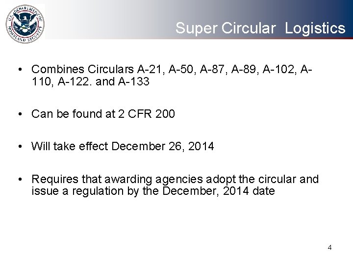 Super Circular Logistics • Combines Circulars A-21, A-50, A-87, A-89, A-102, A 110, A-122.