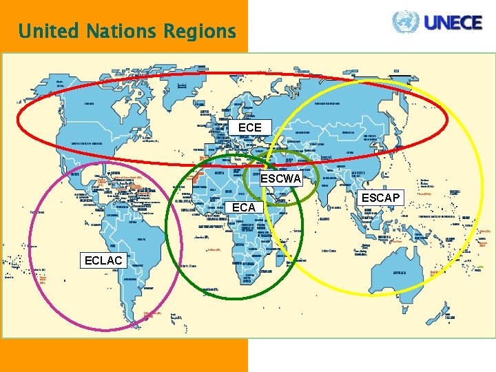 United Nations Regions ECE ESCWA ECLAC ESCAP 