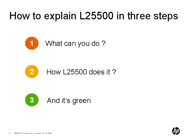 How to explain L 25500 in three steps 6 1 What can you do