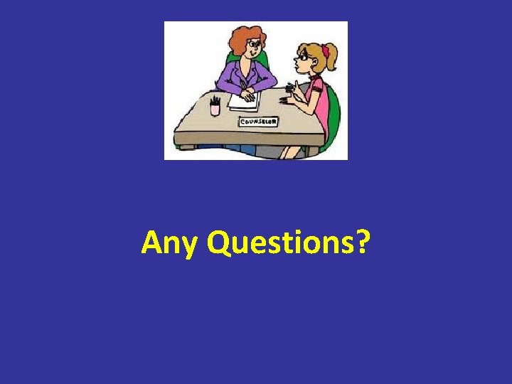 Any Questions? Any Questions?