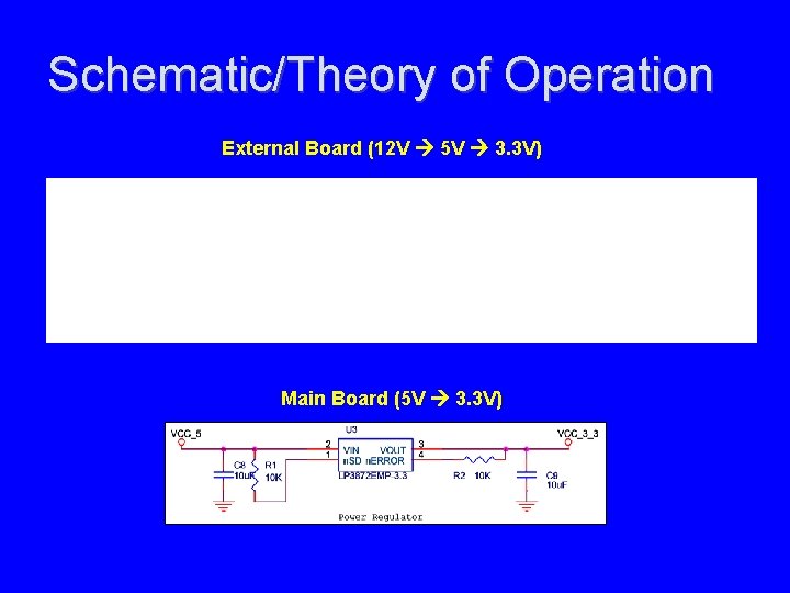 Schematic/Theory of Operation External Board (12 V 5 V 3. 3 V) Main Board