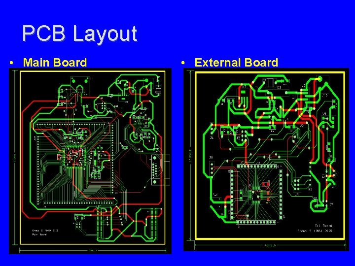 PCB Layout • Main Board • External Board 