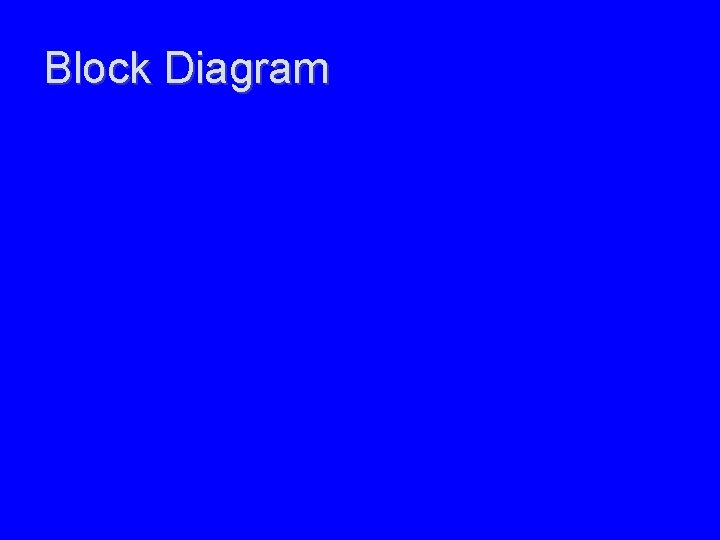 Block Diagram 