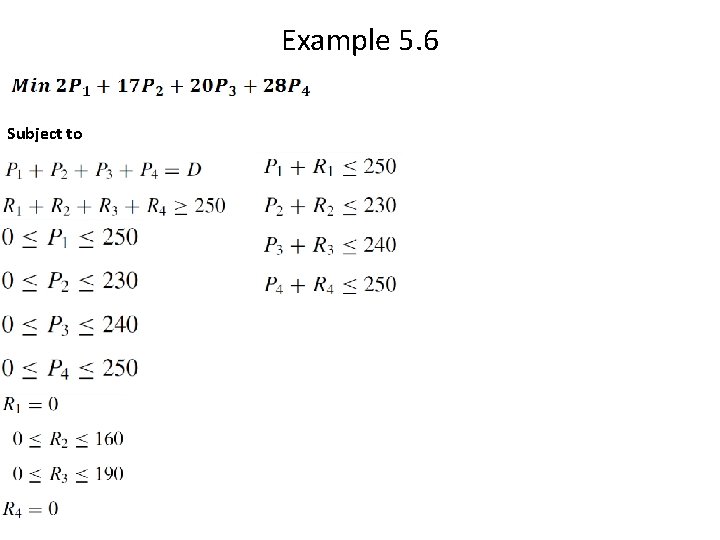 Example 5. 6 Subject to 