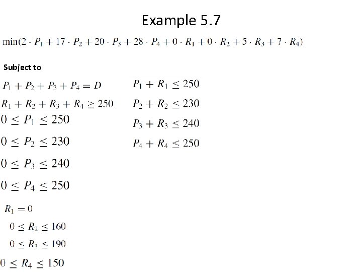 Example 5. 7 Subject to 