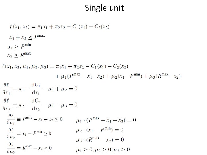 Single unit 