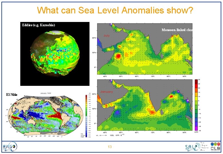 What can Sea Level Anomalies show? Eddies (e. g. Kuroshio) Monsoon-linked changes El Niño