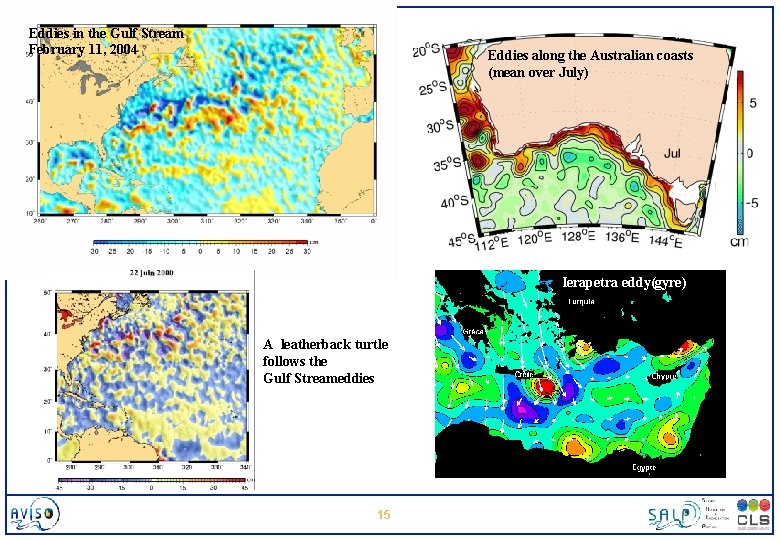 Eddies in the Gulf Stream February 11, 2004 Eddies along the Australian coasts (mean