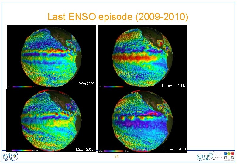 Last ENSO episode (2009 -2010) May 2009 November 2009 September 2010 March 2010 24