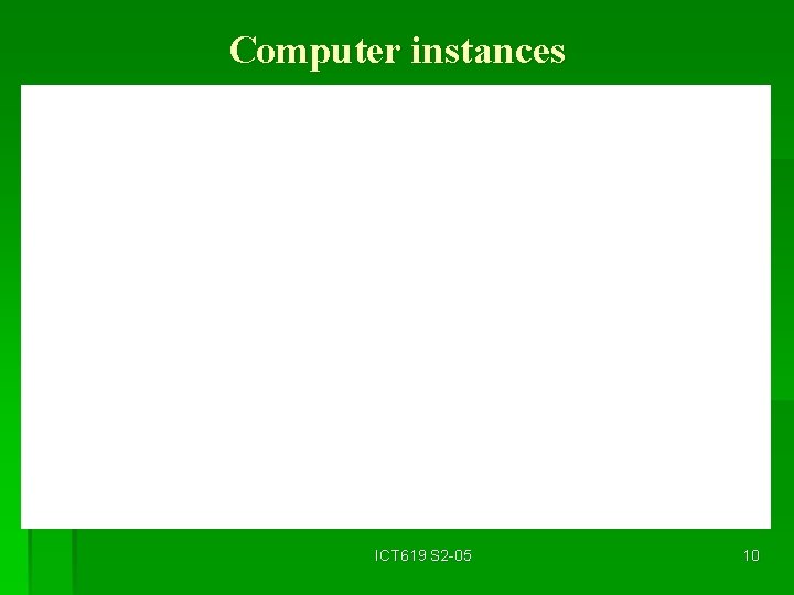 Computer instances ICT 619 S 2 -05 10 