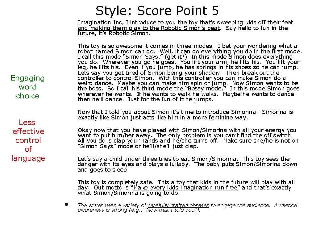 Style: Score Point 5 Imagination Inc, I introduce to you the toy that’s sweeping