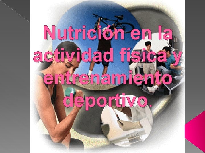 Nutrición en la actividad física y entrenamiento deportivo. 