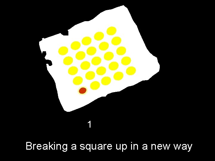 1 Breaking a square up in a new way 