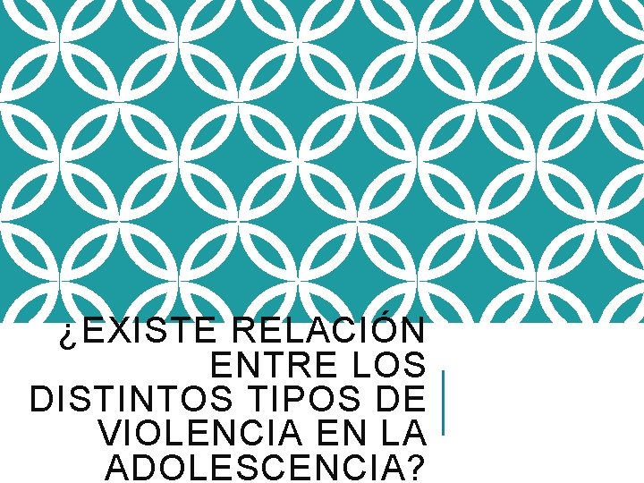 ¿EXISTE RELACIÓN ENTRE LOS DISTINTOS TIPOS DE VIOLENCIA EN LA ADOLESCENCIA? 