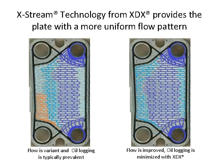 X-Stream® Technology from XDX® provides the plate with a more uniform flow pattern Flow