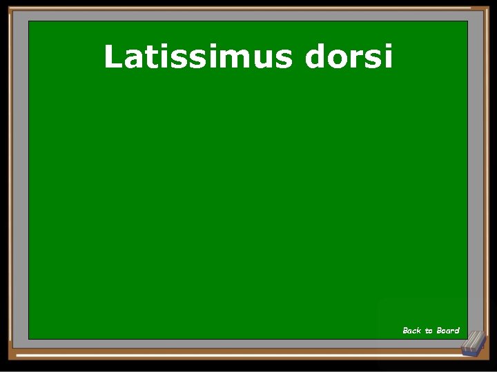 Latissimus dorsi Back to Board 