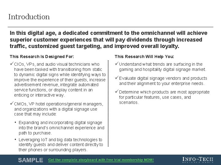 Introduction In this digital age, a dedicated commitment to the omnichannel will achieve superior Introduction In this digital age, a dedicated commitment to the omnichannel will achieve superior