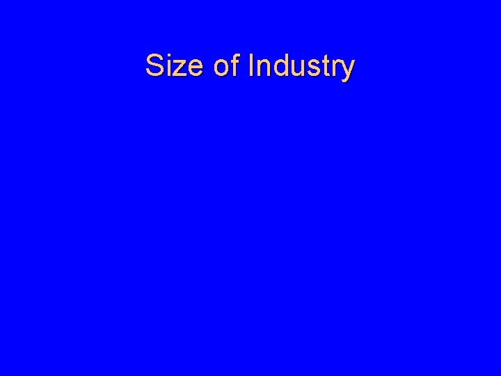 Size of Industry 