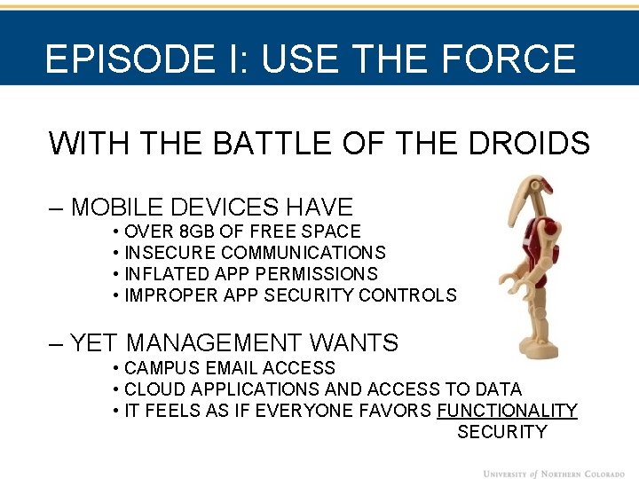 EPISODE I: USE THE FORCE WITH THE BATTLE OF THE DROIDS – MOBILE DEVICES