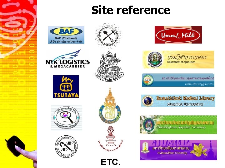 Site reference ETC. 