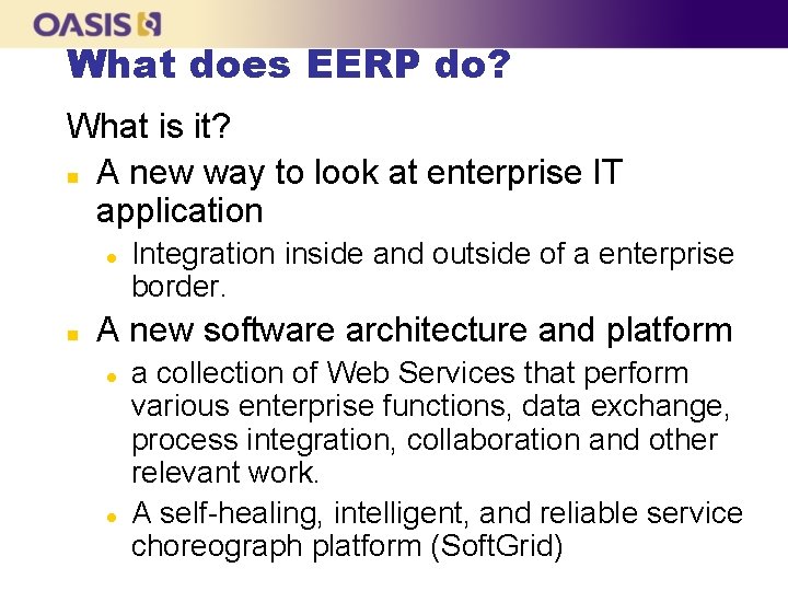 What does EERP do? What is it? n A new way to look at