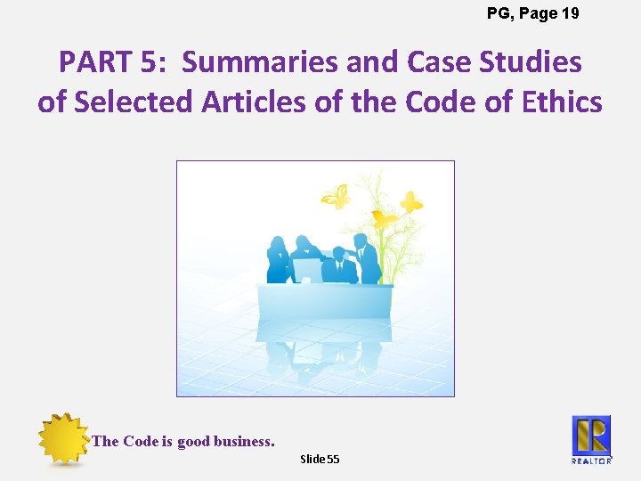 PG, Page 19 PART 5: Summaries and Case Studies of Selected Articles of the