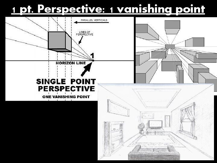1 pt. Perspective: 1 vanishing point 