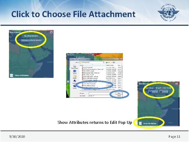 Click to Choose File Attachment Show Attributes returns to Edit Pop Up 9/30/2020 Page