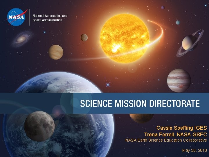 Cassie Soeffing IGES Trena Ferrell, NASA GSFC NASA Earth Science Education Collaborative May 30,