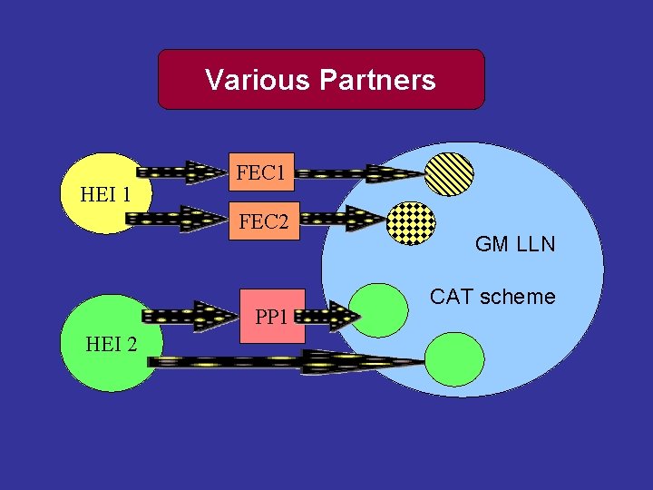 Various Partners HEI 1 FEC 2 PP 1 HEI 2 GM LLN CAT scheme Various Partners HEI 1 FEC 2 PP 1 HEI 2 GM LLN CAT scheme