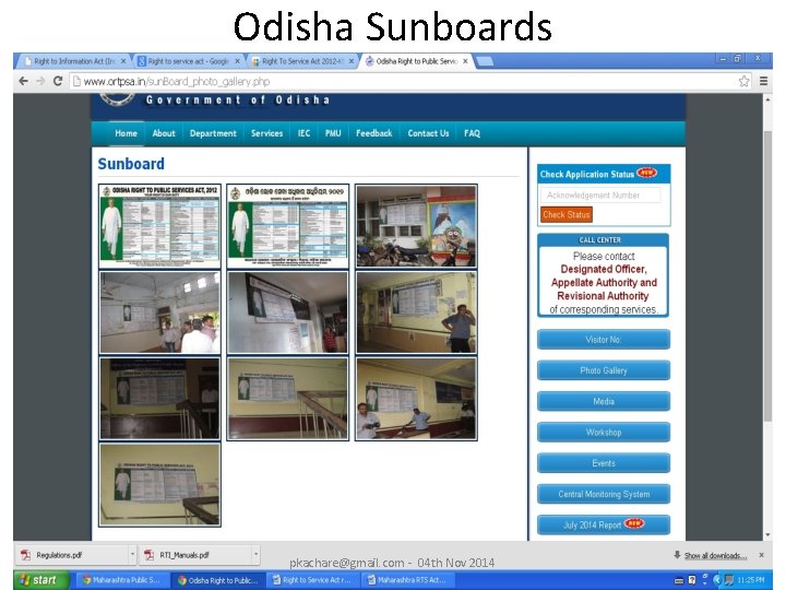 Odisha Sunboards pkachare@gmail. com - 04 th Nov 2014 