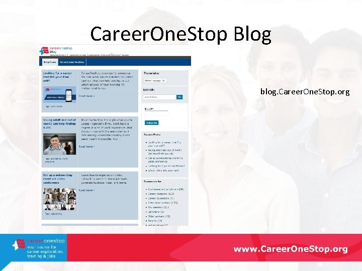 Career. One. Stop Blog blog. Career. One. Stop. org 