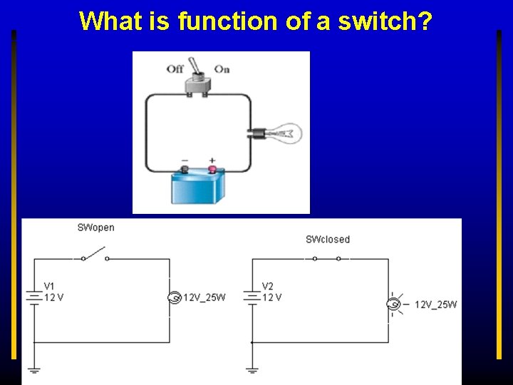 What is function of a switch? 