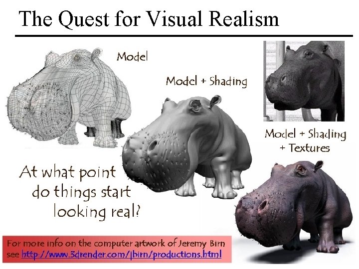 The Quest for Visual Realism MIT EECS 6. 837, Durand Cutler 