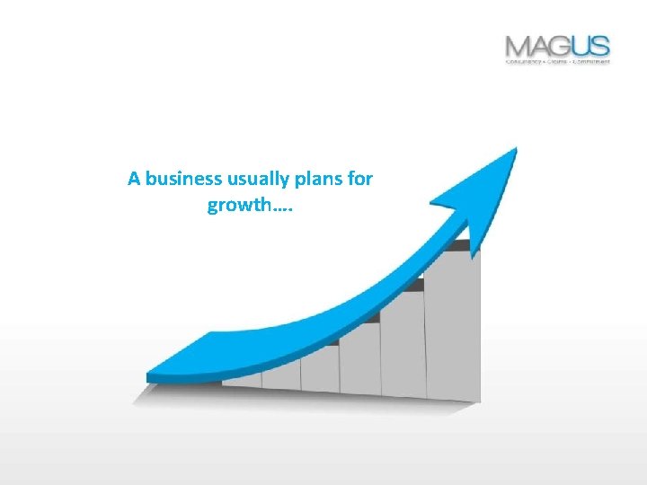 A business usually plans for growth…. 