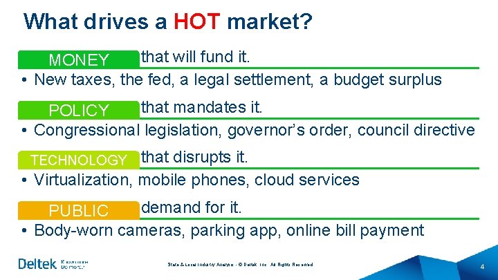 What drives a HOT market? that will fund it. MONEY • New taxes, the What drives a HOT market? that will fund it. MONEY • New taxes, the