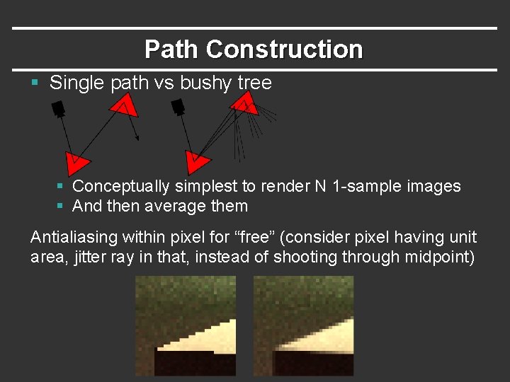 Path Construction § Single path vs bushy tree § Conceptually simplest to render N