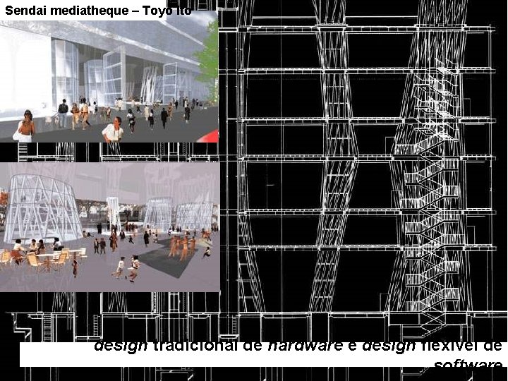 Sendai mediatheque – Toyo Ito design tradicional de hardware e design flexível de software