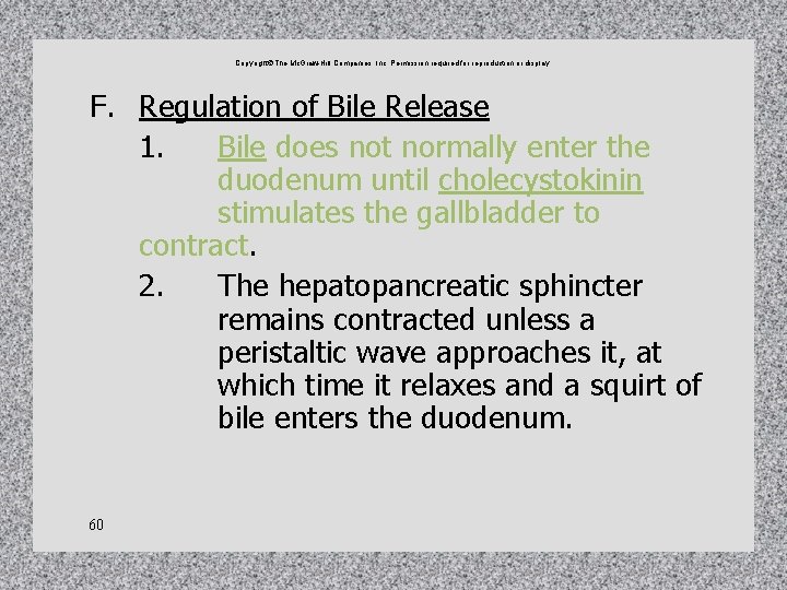 Copyright The Mc. Graw-Hill Companies, Inc. Permission required for reproduction or display. F. Regulation Copyright The Mc. Graw-Hill Companies, Inc. Permission required for reproduction or display. F. Regulation