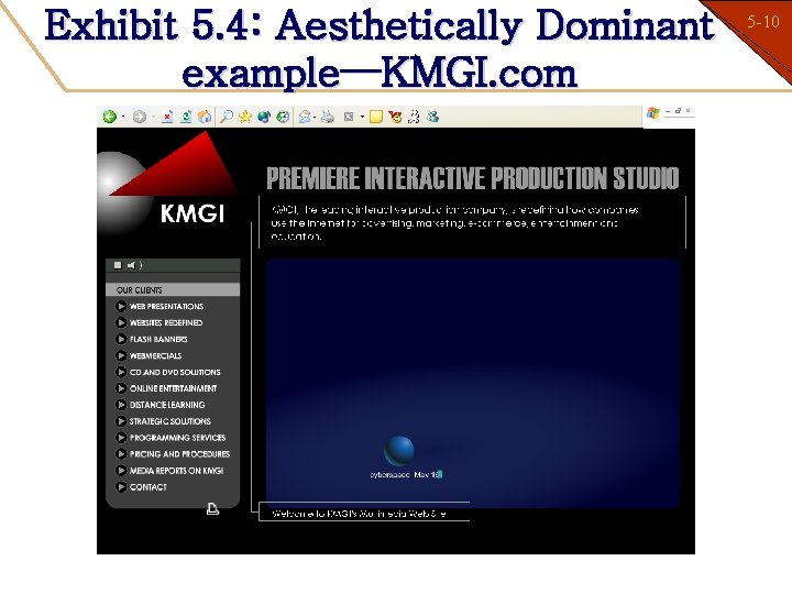 Exhibit 5. 4: Aesthetically Dominant example—KMGI. com 5 -10 1 -10 