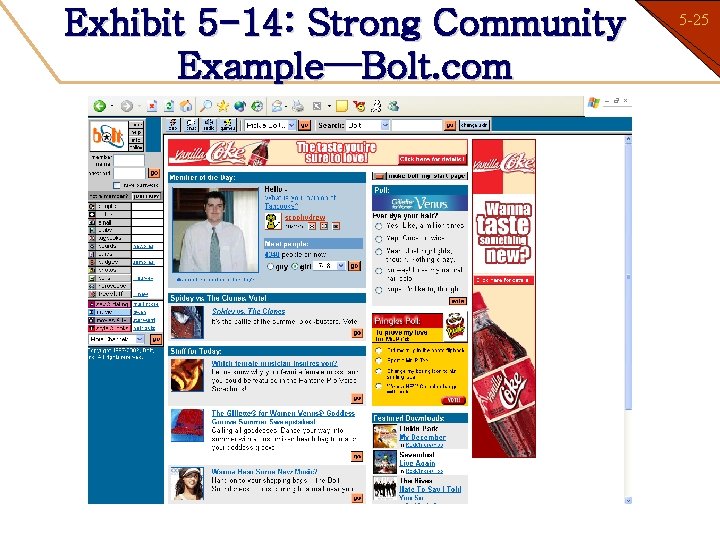 Exhibit 5 -14: Strong Community Example—Bolt. com 5 -25 1 -25 