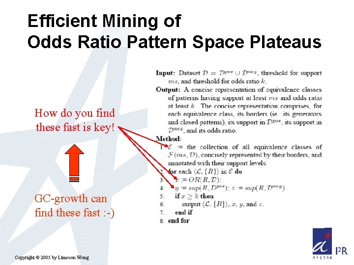 Efficient Mining of Odds Ratio Pattern Space Plateaus How do you find these fast