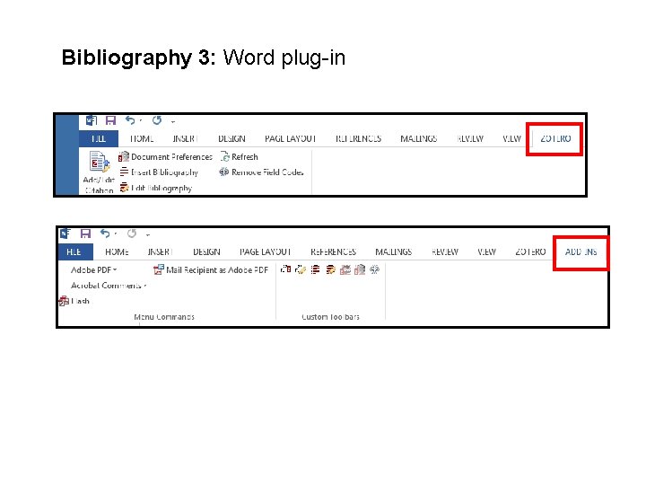 Bibliography 3: Word plug-in 