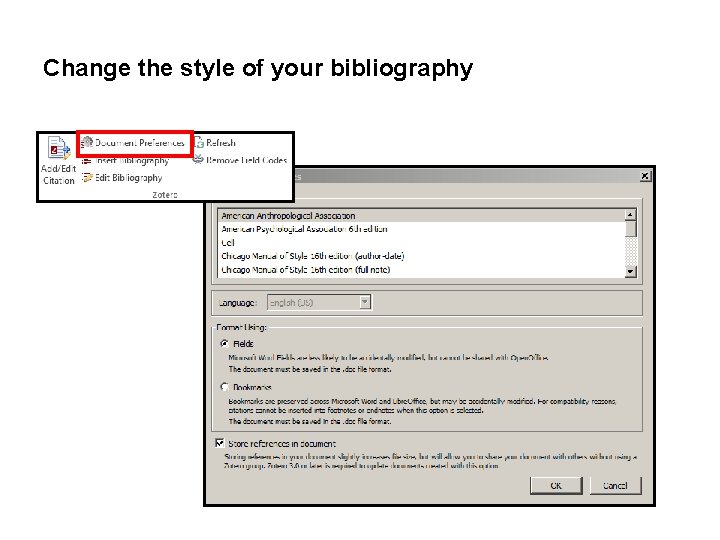 Change the style of your bibliography 