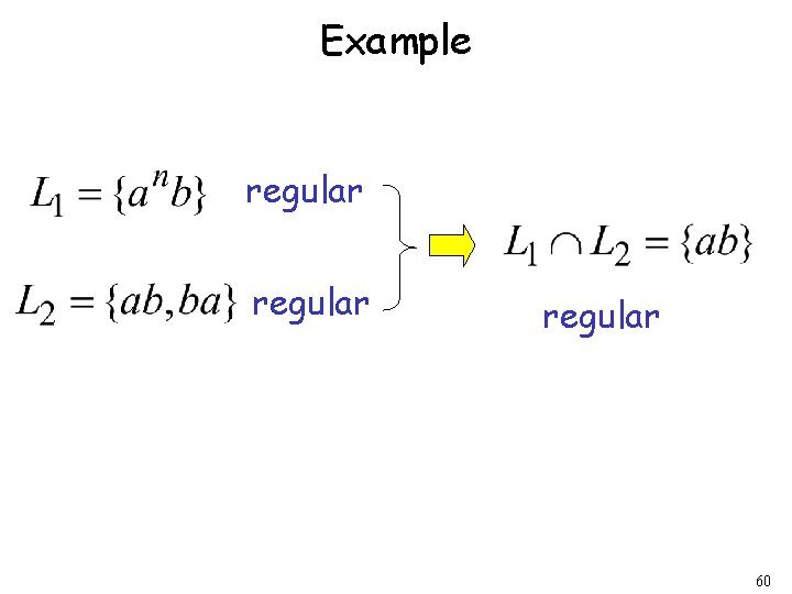 Example regular 60 