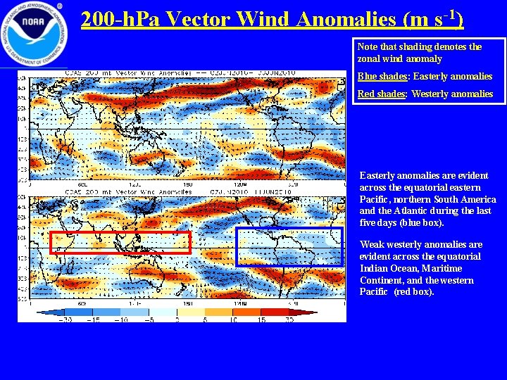 200 -h. Pa Vector Wind Anomalies (m s-1) Note that shading denotes the zonal