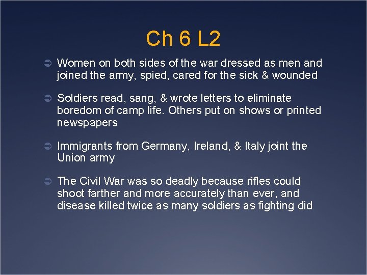 Ch 6 L 2 Ü Women on both sides of the war dressed as