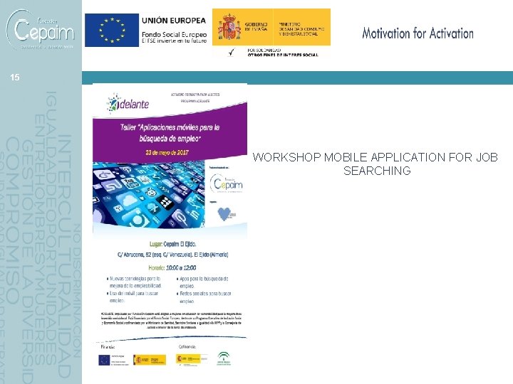 15 WORKSHOP MOBILE APPLICATION FOR JOB SEARCHING 