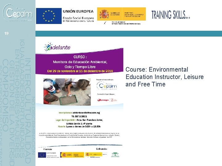 19 Course: Environmental Education Instructor, Leisure and Free Time 