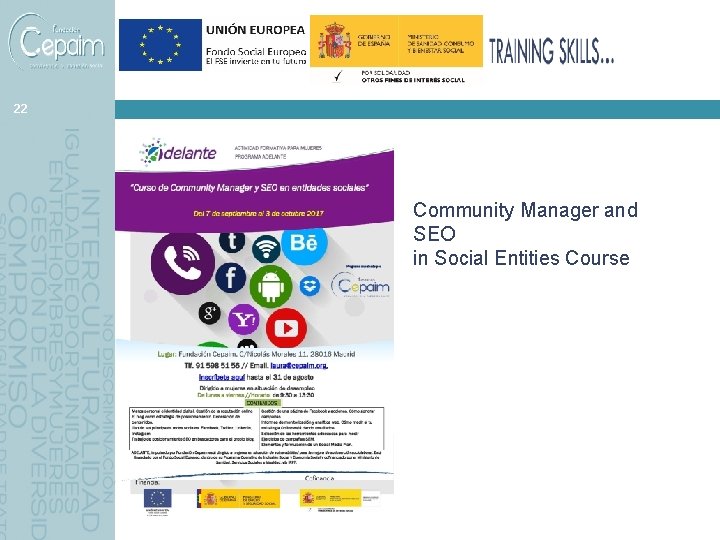 22 Community Manager and SEO in Social Entities Course 